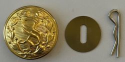 "S" BRASS BUTTON, LARGE KIT - "S" Button, Disc & Cotter Pin - 1 EACH